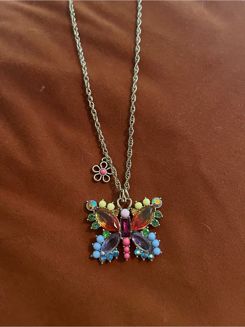 Multicolor Butterfly Pendant Necklace - Women Jewelry